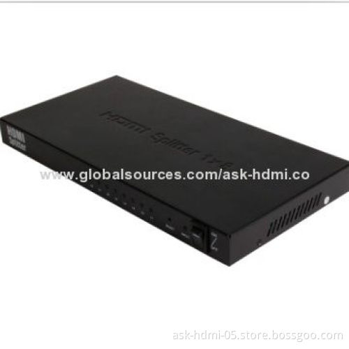 1.4v 3D 4kx2k 1x8 HDMI video and audio amplifier splitter